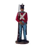 Soldat 1864 med gevær og bajonet rød 16 cm